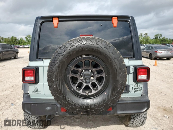 2023 Jeep Wrangler Willys with VIN 1C4HJXDN6PW664826, listed as a Copart auction lot 54842415 with 20,004 mi miles and Salvage Title. Bid and sale history available at DreamBid. Image 6.