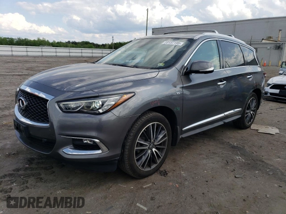 2019 Infiniti QX60 Luxe with VIN 5N1DL0MM3KC507445, listed as a Copart auction lot 55137195 with 205,602 mi miles and Salvage Title. Bid and sale history available at DreamBid. Image 1.