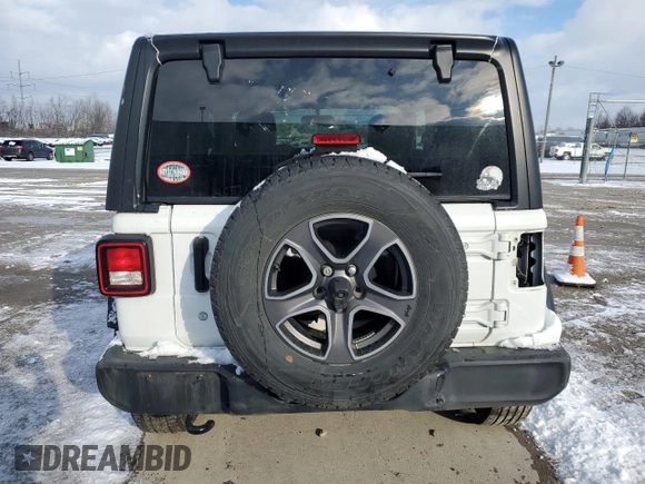 2018 Jeep Wrangler Sport with VIN 1C4GJXAG7JW188322, listed as a Copart auction lot 87352914 with 101,964 mi miles and Salvage Title. Bid and sale history available at carsss.com. Image 6.