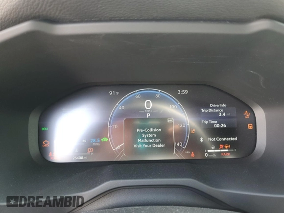 2023 Toyota RAV4 Hybrid XSE with VIN 2T3E6RFVXPW040152, listed as a Copart auction lot 61645565 with 26,408 mi miles and Salvage title. Bid and sale history available at DreamBid. Image 9.