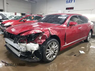 2015 Lexus LS 460 L with VIN JTHGL5EF2F5055740, listed as a Copart auction lot 46279815 with 84,629 mi miles and Salvage title. Bid and sale history available at DreamBid. Image 1.