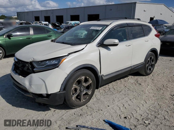 2018 Honda CR-V Touring with VIN 5J6RW1H9XJL010690, listed as a Copart auction lot 53554015 with 90,158 mi miles and Salvage Title. Bid and sale history available at DreamBid. Image 1.