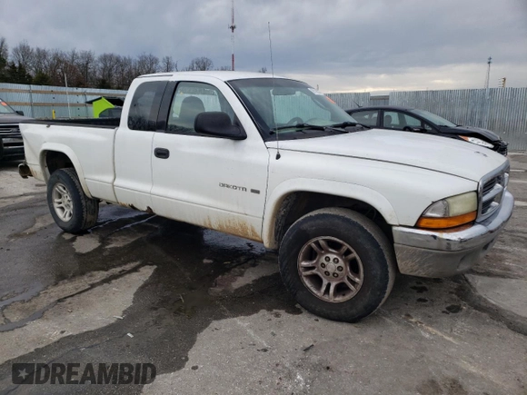 2001 Dodge Dakota Sport with VIN 1B7GG22N21S308680, listed as a Copart auction lot 89199535 with 246,337 mi miles and Salvage Title. Bid and sale history available at carsss.com. Image 4.