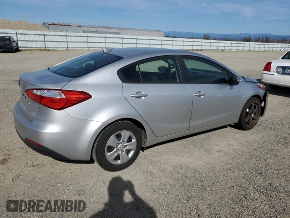 2014 Kia Forte LX with VIN KNAFK4A6XE5056016, listed as a Copart auction lot 47137775 with 128,742 mi miles and Salvage Title. Bid and sale history available at carsss.com. Image 3.