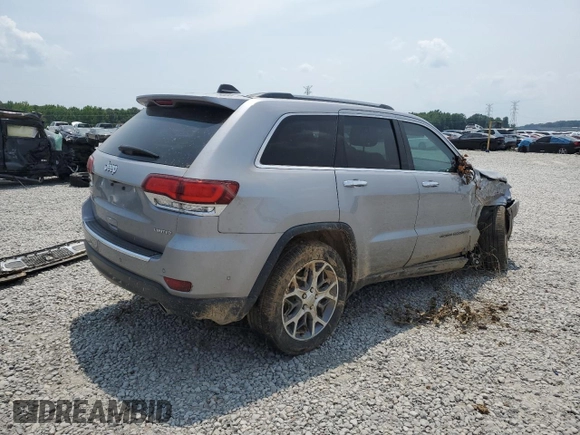 2021 Jeep Grand Cherokee Limited with VIN 1C4RJEBG4MC844459, listed as a Copart auction lot 58844255 with 52,580 mi miles and Salvage title. Bid and sale history available at DreamBid. Image 3.