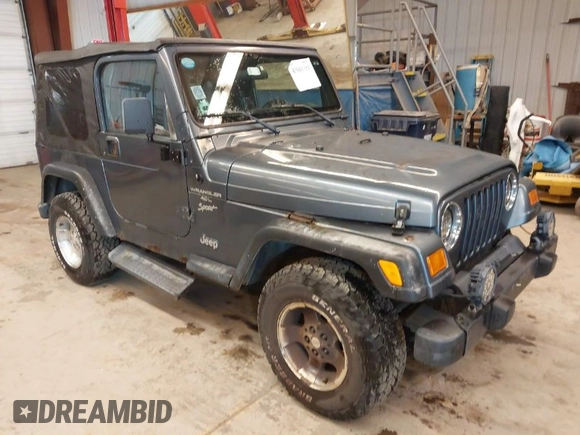 2001 Jeep Wrangler Sport with VIN 1J4FA49SX1P375657, listed as a IAAI auction lot 41943331 with 170,640 mi miles. Bid and sale history available at carsss.com. Image 1.