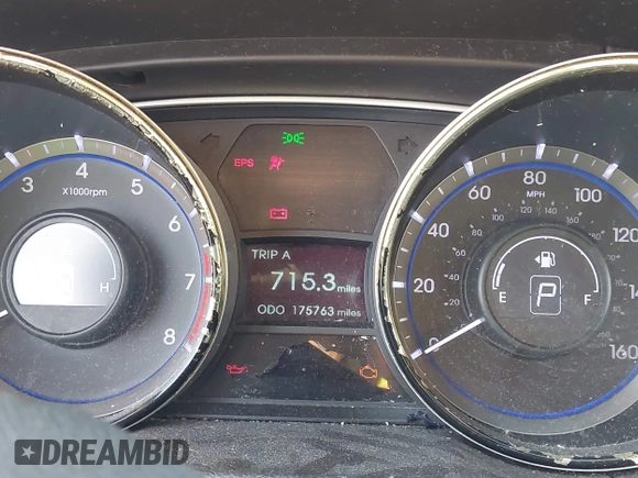 2013 Hyundai Sonata Limited with VIN 5NPEC4AC3DH637793, listed as a IAAI auction lot 41904674 with 175,763 mi miles and . Bid and sale history available at carsss.com. Image 7.