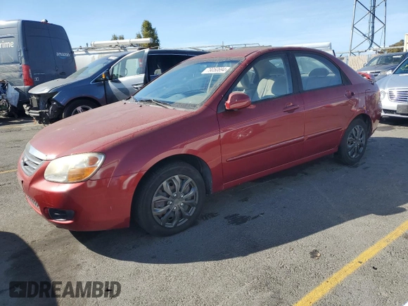 2008 Kia Spectra EX with VIN KNAFE122585578266, listed as a Copart auction lot 79050694 with 142,674 mi miles and Clean Title. Bid and sale history available at carsss.com. Image 1.