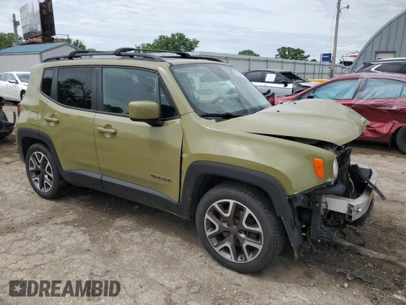 2015 Jeep Renegade Latitude with VIN ZACCJABT4FPB94039, listed as a Copart auction lot 55225915 with 169,914 mi miles and Salvage Title. Bid and sale history available at DreamBid. Image 4.