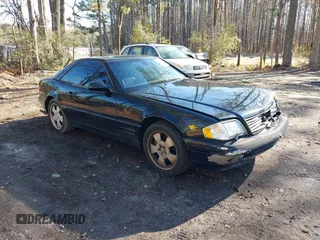 1999 Mercedes-Benz SL-Class with VIN WDBFA68F9XF187036, listed as a IAAI auction lot 41542221 with 114,602 mi miles. Bid and sale history available at carsss.com. Image 1.