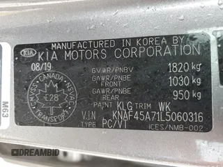 2020 Kia Forte GT with VIN KNAF45A71L5060316, listed as a Copart auction lot 83472884 with 170,871 mi miles and Salvage Title. Bid and sale history available at carsss.com. Image 12.