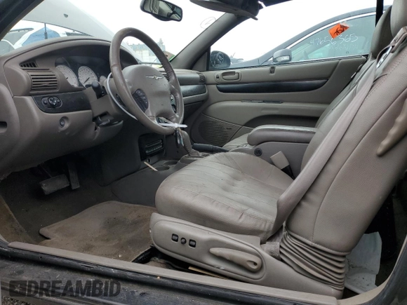 2005 Chrysler Sebring Limited with VIN 1C3EL65R25N662006, listed as a Copart auction lot 48552255 with 125,728 mi miles and Salvage Title. Bid and sale history available at DreamBid. Image 7.