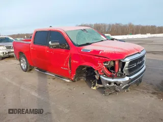 2021 Ram 1500 Big Horn with VIN 1C6RRFFG8MN827474, listed as a IAAI auction lot 41458551 with 90,069 mi miles and . Bid and sale history available at DreamBid. Image 1.