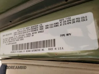 2005 Subaru Legacy Outback with VIN 4S4BP61C056354858, listed as a Copart auction lot 60150935 with Not provided miles and Salvage title. Bid and sale history available at DreamBid. Image 12.