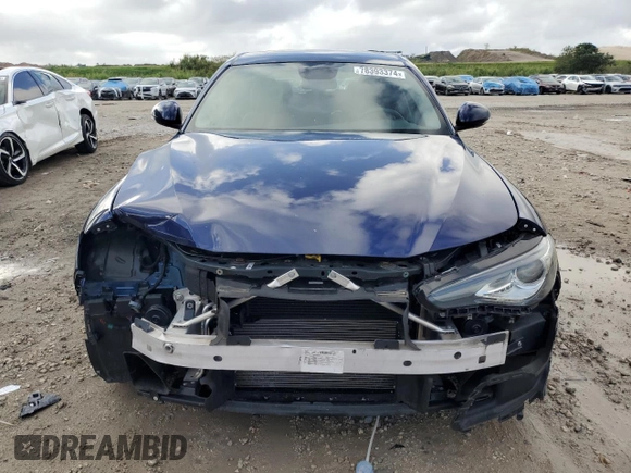 2018 Alfa Romeo Giulia Ti Sport with VIN ZARFAECN9J7596624, listed as a Copart auction lot 78393374 with 34,456 mi miles and Salvage Title. Bid and sale history available at carsss.com. Image 5.