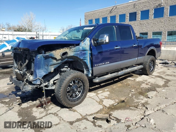 2017 Nissan Titan XD PRO-4X with VIN 1N6BA1F41HN575936, listed as a Copart auction lot 49919955 with 115,416 mi miles and Salvage Title. Bid and sale history available at carsss.com. Image 1.