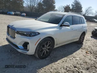 2022 BMW X7 xDrive40i with VIN 5UXCW2C05N9K20349, listed as a Copart auction lot 48778145 with 53,626 mi miles and Salvage Title. Bid and sale history available at carsss.com. Image 1.