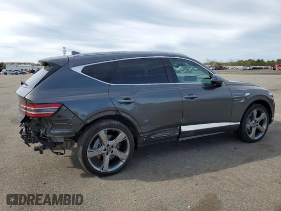 2023 Genesis GV80 with VIN KMUHCESC3PU124360, listed as a Copart auction lot 52595195 with 28,537 mi miles and Salvage title. Bid and sale history available at DreamBid. Image 3.
