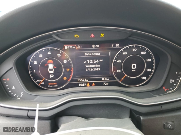 2019 Audi A5 Sportback Premium Plus with VIN WAUENCF54KA025084, listed as a Copart auction lot 45121965 with 55,573 mi miles and Salvage Title. Bid and sale history available at carsss.com. Image 9.