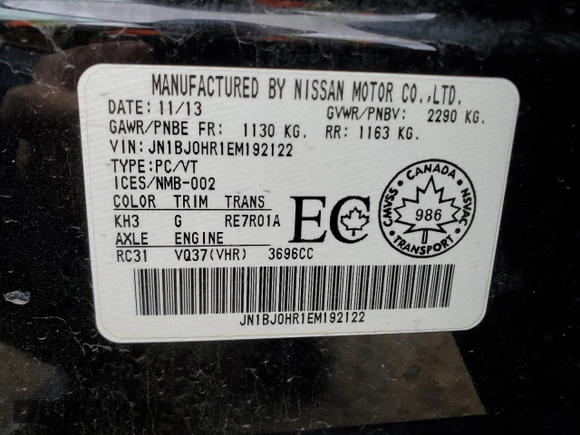2014 Infiniti QX50 Journey with VIN JN1BJ0HR1EM192122, listed as a Copart auction lot 52715555 with 98,047 mi miles and Salvage Title. Bid and sale history available at carsss.com. Image 14.