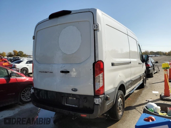 2021 Ford Transit Cargo with VIN 1FTBR1C84MKA29405, listed as a Copart auction lot 77642004 with 144,624 mi miles and Salvage Title. Bid and sale history available at DreamBid. Image 3.