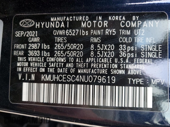 2022 Genesis GV80 Advanced Plus z VIN KMUHCESC4NU079619, wystawiony jako Copart lot #41992085 z przebiegiem 91 175 mil mil oraz Szkoda całkowita • Salvage title. Historia ofert i sprzedaży dostępna na DreamBid. Obrazek 15.