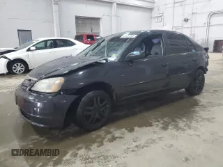 2003 Honda Civic LX z VIN 1HGES16543L015971, wystawiony jako Copart lot #58536245 z przebiegiem 177 139 mil mil oraz Szkoda całkowita • Salvage title. Historia ofert i sprzedaży dostępna na DreamBid. Obrazek 1.