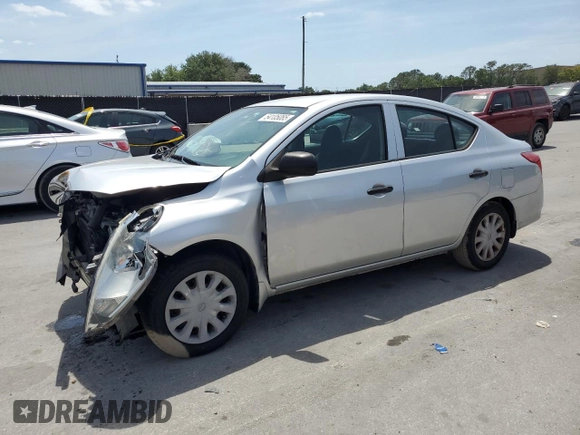 2015 Nissan Versa SV with VIN 3N1CN7APXFL835511, listed as a Copart auction lot 54105085 with 168,382 mi miles and Salvage Title. Bid and sale history available at carsss.com. Image 1.