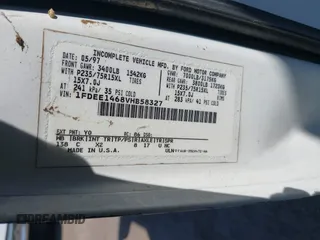1997 Ford Econoline Commercial with VIN 1FDEE1468VHB58327, listed as a IAAI auction lot 41487277 with Not Provided miles. Bid and sale history available at carsss.com. Image 9.