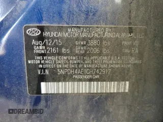 2016 Hyundai Elantra SE with VIN 5NPDH4AE1GH742917, listed as a Copart auction lot 60426485 with 129,078 mi miles and Salvage title. Bid and sale history available at DreamBid. Image 12.