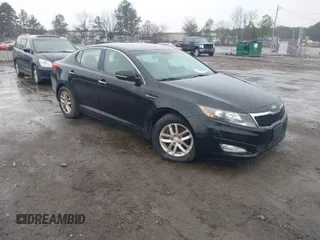 2013 Kia Optima LX with VIN 5XXGM4A71DG176369, listed as a IAAI auction lot 41875304 with 1 mi miles. Bid and sale history available at carsss.com. Image 1.