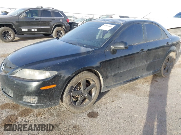 2008 Mazda 6 i Sport VE with VIN 1YVHP80C585M10017, listed as a IAAI auction lot 41553863 with 186,768 mi miles. Bid and sale history available at carsss.com. Image 2.