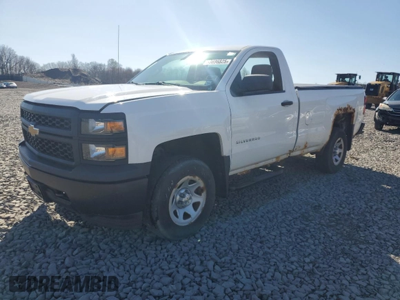 2014 Chevrolet Silverado 1500 Work Truck with VIN 1GCNKPEH1EZ221603, listed as a Copart auction lot 53696825 with 90,190 mi miles and Clean Title. Bid and sale history available at DreamBid. Image 1.