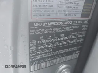 2006 Mercedes-Benz R 3.5L with VIN 4JGCB65E46A032012, listed as a IAAI auction lot 42321103 with Not provided miles and . Bid and sale history available at DreamBid. Image 9.