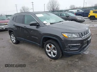 2018 Jeep Compass Latitude z VIN 3C4NJDBB1JT147294, wystawiony jako IAAI lot #41353994 z przebiegiem 51 755 mil mil oraz . Historia ofert i sprzedaży dostępna na DreamBid. Obrazek 1.