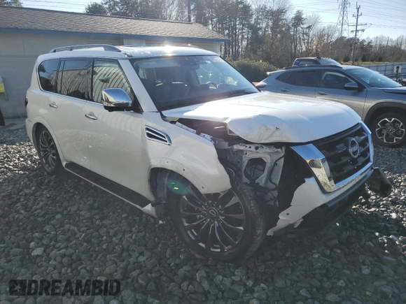 2023 Nissan Armada Platinum with VIN JN8AY2DA6P9403115, listed as a Copart auction lot 83341654 with 33,264 mi miles and Salvage Title. Bid and sale history available at carsss.com. Image 4.