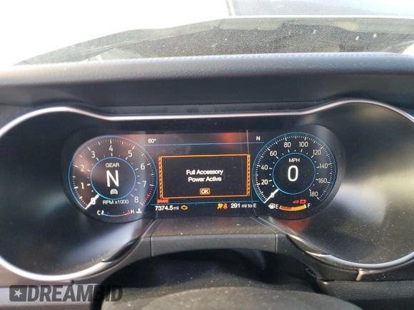 2021 Ford Mustang Mach 1 with VIN 1FA6P8R06M5551345, listed as a Copart auction lot 86491604 with 7,374 mi miles and Salvage Title. Bid and sale history available at carsss.com. Image 9.