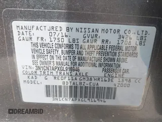 2016 Nissan Versa S с VIN 3N1CN7APXGL916946, выставлен на аукционе IAAI как лот 42400425 с пробегом 56 806 миль миль и . История ставок и продаж доступна на DreamBid. Изображение 9.