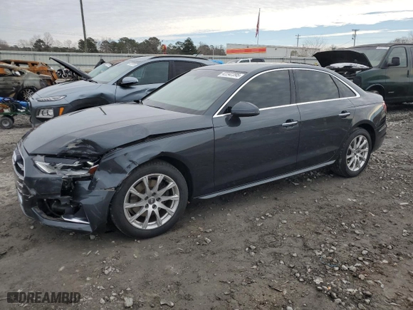 2020 Audi A4 Sedan Premium with VIN WAUGMAF43LN009282, listed as a Copart auction lot 42242395 with 58,990 mi miles and Salvage Title. Bid and sale history available at carsss.com. Image 1.