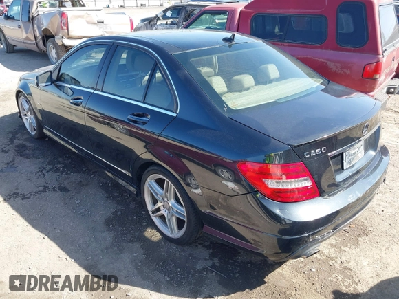 2012 Mercedes-Benz C-Class C 250 Sport with VIN WDDGF4HB1CR216228, listed as a IAAI auction lot 41865295 with 153,361 mi miles. Bid and sale history available at carsss.com. Image 3.
