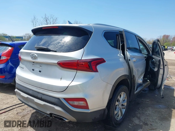 2019 Hyundai Santa Fe SEL with VIN 5NMS33AD1KH101182, listed as a IAAI auction lot 42093555 with 93,473 mi miles and . Bid and sale history available at DreamBid. Image 4.