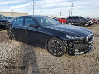 2024 BMW 5 Series 530i xDrive with VIN WBA53FJ07RCS03474, listed as a Copart auction lot 80010744 with 0 mi miles and Salvage Title. Bid and sale history available at carsss.com. Image 4.
