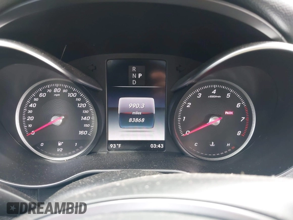 2018 Mercedes-Benz C 300 with VIN WDDWF4KB7JR378155, listed as a IAAI auction lot 42260842 with 83,686 mi miles and . Bid and sale history available at DreamBid. Image 7.