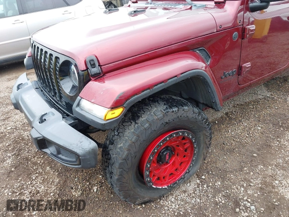 2022 Jeep Gladiator Texas Trail with VIN 1C6HJTAG5NL132164, listed as a IAAI auction lot 41911622 with 53,314 mi miles. Bid and sale history available at carsss.com. Image 6.