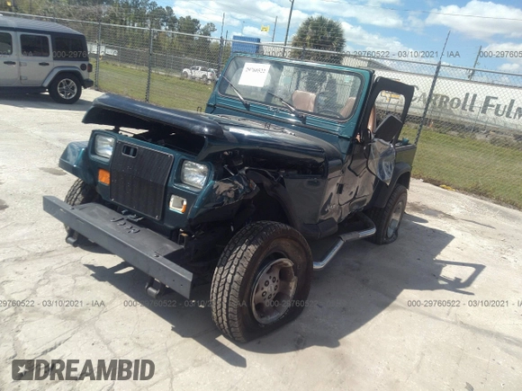1995 Jeep Wrangler S with VIN 1J4FY19P4SP207049, listed as a IAAI auction lot 41315322 with 12,454 mi miles. Bid and sale history available at carsss.com. Image 2.