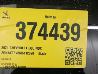 2021 Chevrolet Equinox LT with VIN 2GNAXTEV8M6112698, listed as a IAAI auction lot 42547280 with 66,209 mi miles and . Bid and sale history available at DreamBid. Image 6.