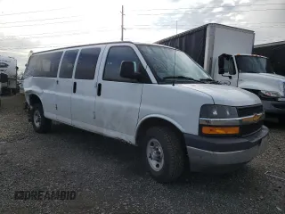 2018 Chevrolet Express Passenger LT with VIN 1GAZGPFG3J1245055, listed as a Copart auction lot 87807965 with 106,634 mi miles and Salvage title. Bid and sale history available at DreamBid. Image 4.