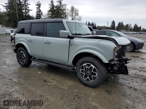 2024 Ford Bronco Outer Banks with VIN 1FMDE8BH2RLB27456, listed as a Copart auction lot 50031875 with 523 mi miles and Salvage Title. Bid and sale history available at carsss.com. Image 4.