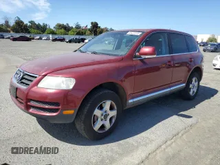 2006 Volkswagen Touareg 3.2L V6 with VIN WVGZG77LX6D020359, listed as a Copart auction lot 58422375 with 125,425 mi miles and Salvage title. Bid and sale history available at DreamBid. Image 1.
