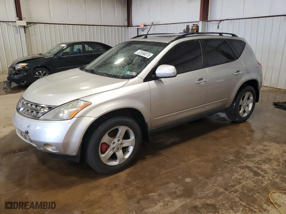 2004 Nissan Murano SE with VIN JN8AZ08W04W328819, listed as a Copart auction lot 52558075 with 171,641 mi miles and Salvage Title. Bid and sale history available at carsss.com. Image 1.